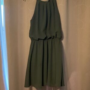 DNA couture Olive Green Halter Dress